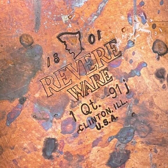 Revere Ware 1801 Copper Clad 1 Qt Saucepan Stainless USA with Lid - Picture 10 of 10